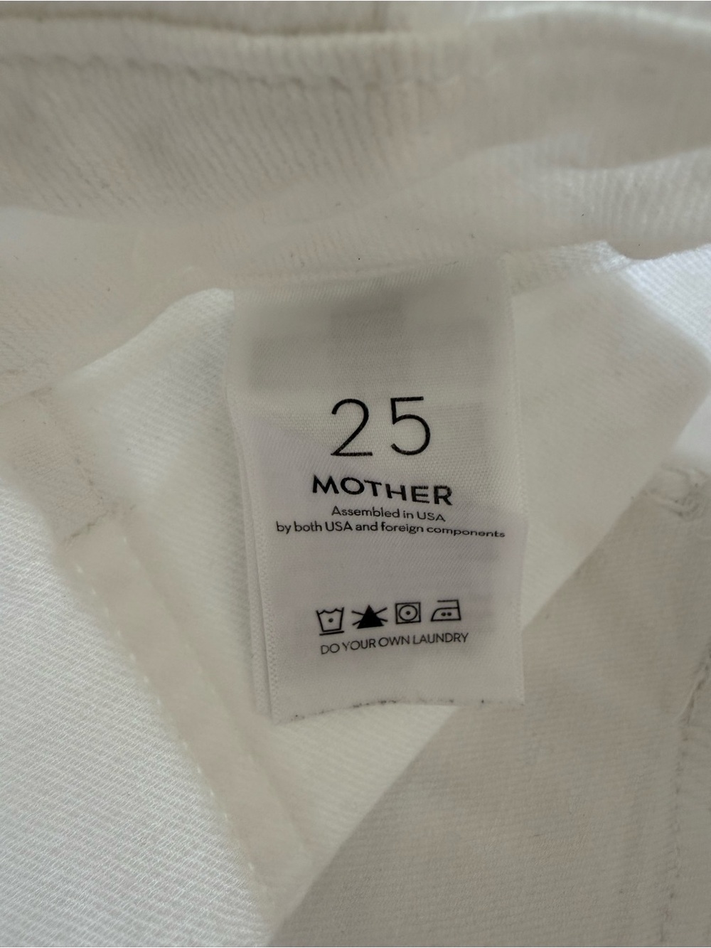 Mother The Private Ankle Fray Jeans White High Rise Patch Pocket Size 25 - Picture 6 of 14